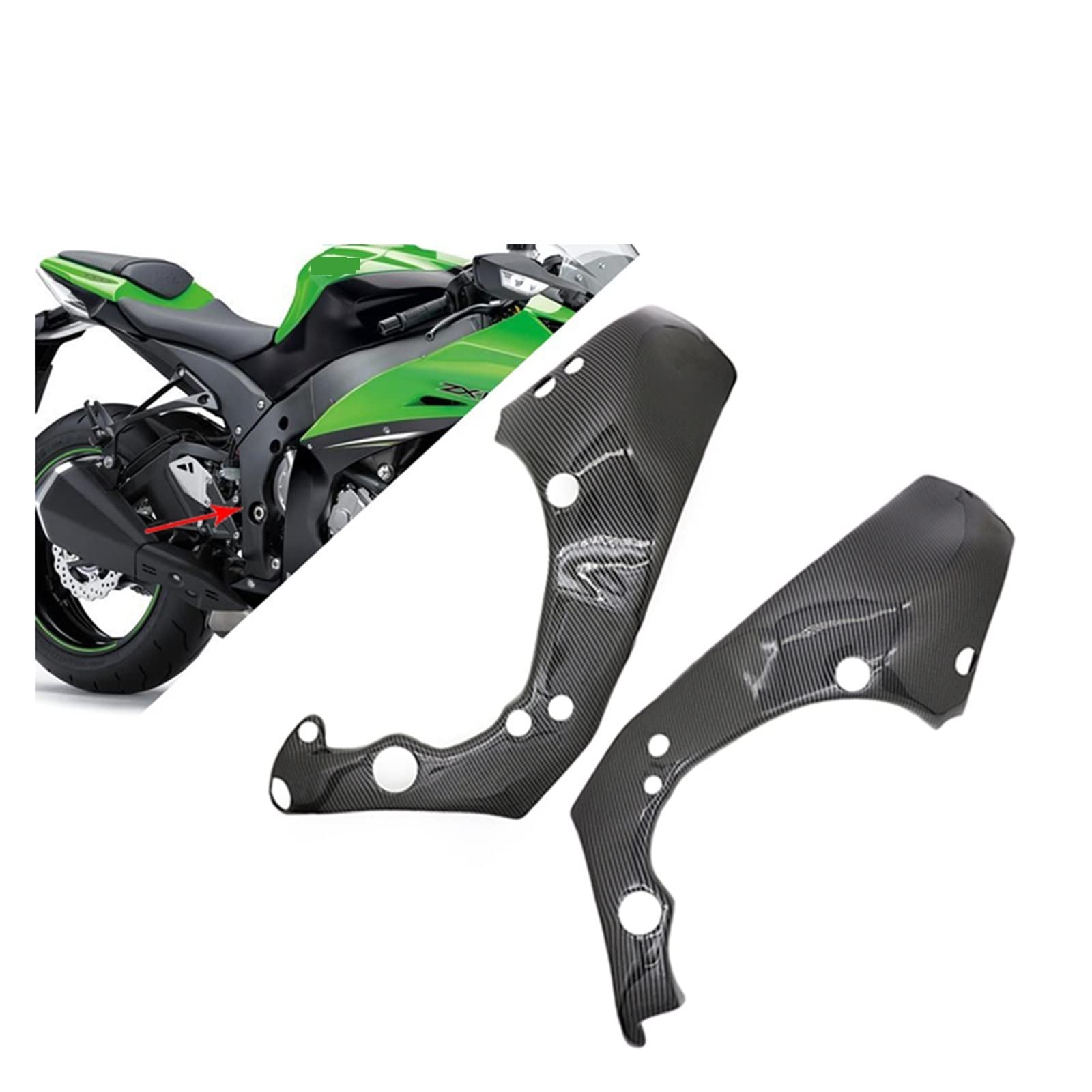 Amazon.com: Zx10r Motorcycle Accessories Carbon Fiber Frame Cover